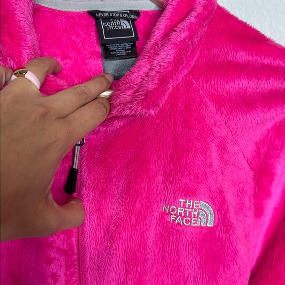 The North Face Osito 2 Fleece Jacket Women’s Large Hot Pink Full Zip Plush - Picture 2 of 6